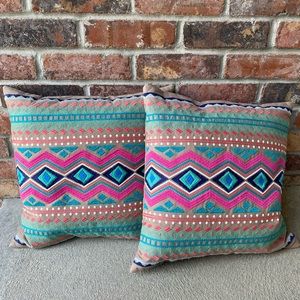 Two West Elm Decorative Accent Pillows 💙💞